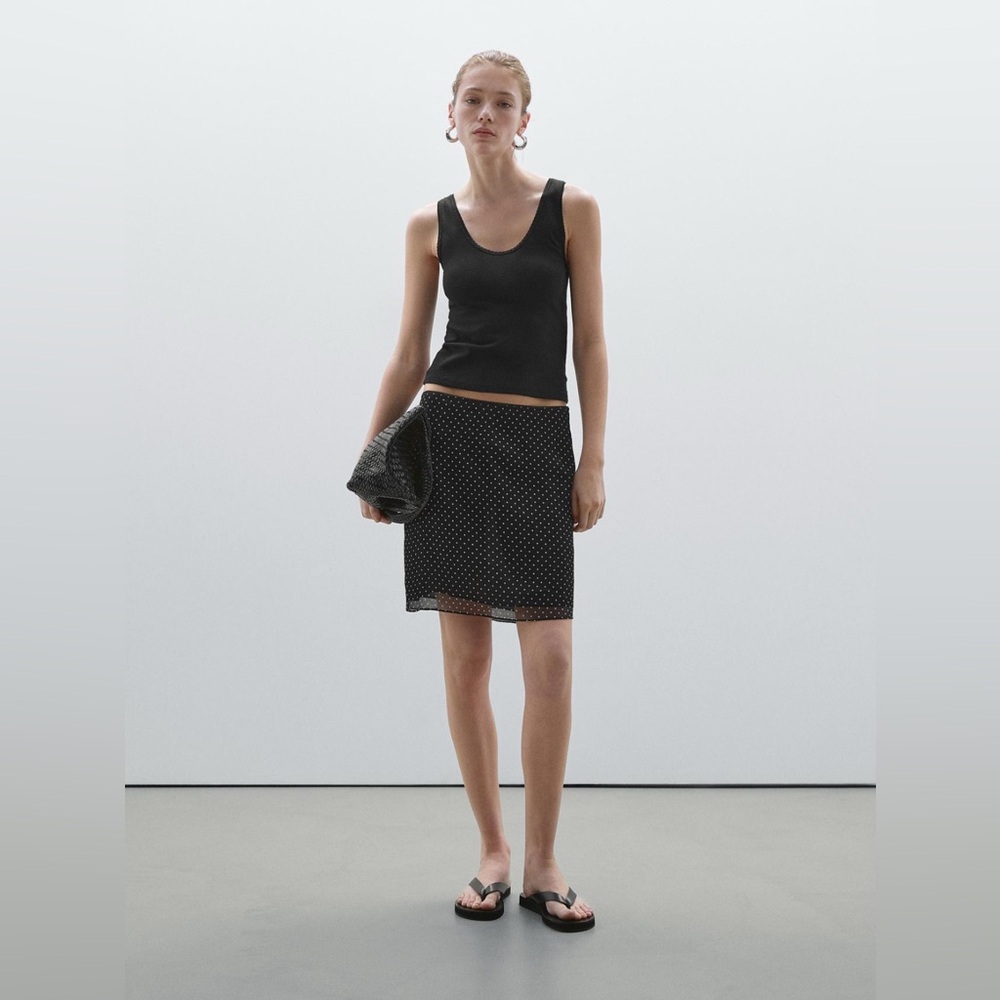 Massimo Dutti Short Polka Dot Skirt - Size 10